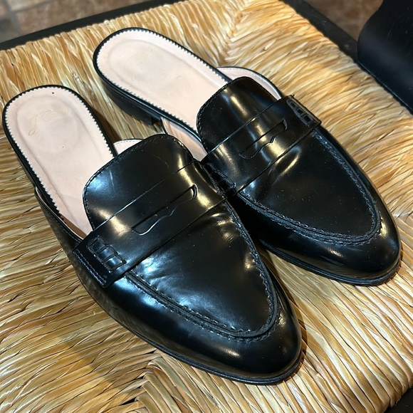 J CREW Academy penny-loafer mules in patent leather Classic Loafer Mule - Picture 1 of 13
